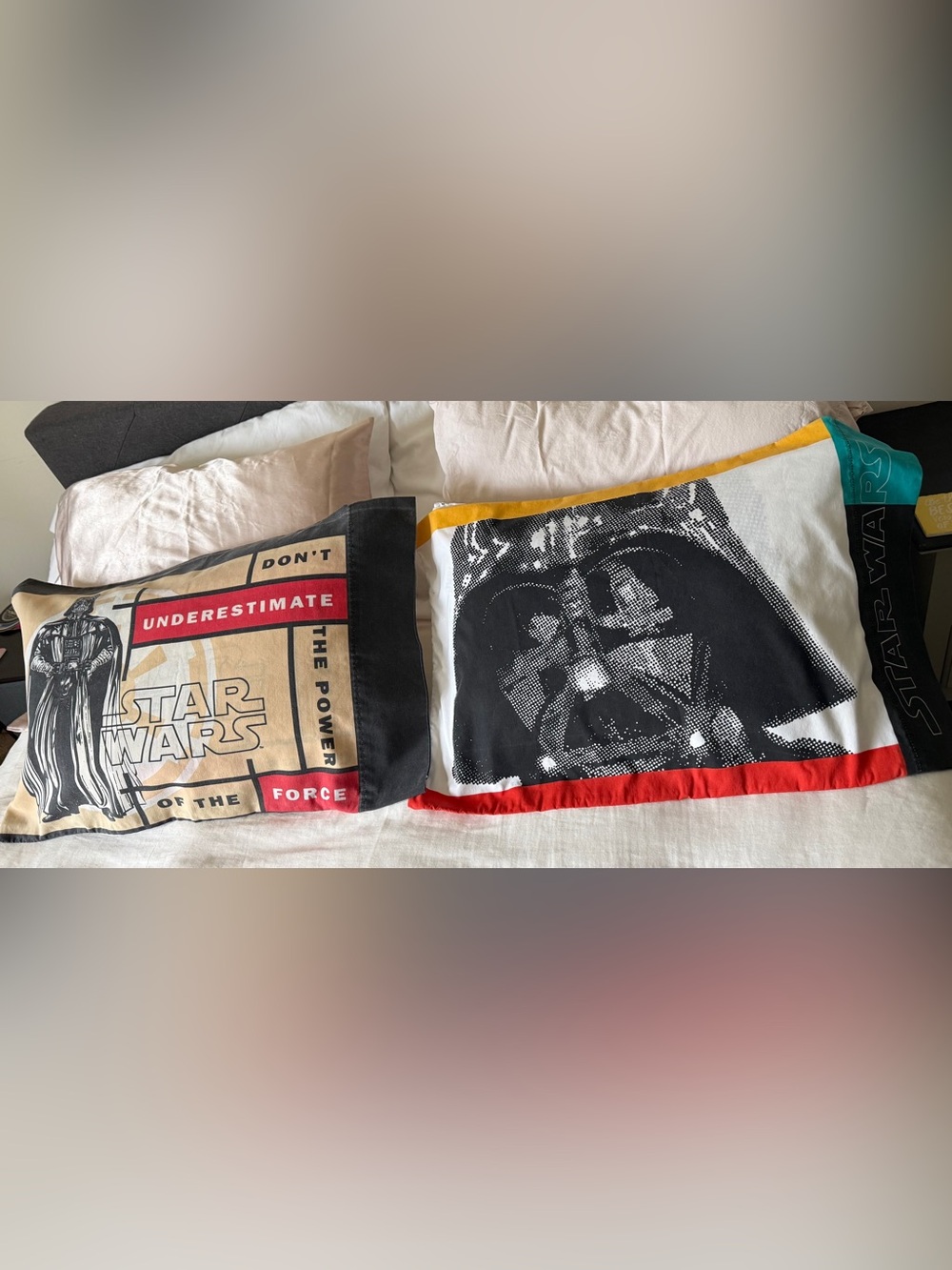 Star Wars 2 Standard Pillow Cases Featuring Darth Vader C-3PO Storm Trooper